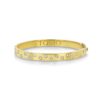 18k Yellow Gold Hinged Bangle with Diamonds