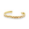 18k Yellow Gold Hinged Bangle with Rubies