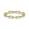 18k Yellow Gold Invisible Clasp Link Bracelet with Diamonds