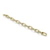 18k Yellow Gold Invisible Clasp Link Bracelet with Diamonds