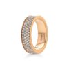 4-row Pavé Diamond 18k Rose Gold Flat Eternity Ring