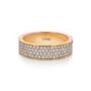 4-row Pavé Diamond 18k Rose Gold Flat Eternity Ring