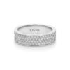 4-row Pavé Diamond Platinum Flat Eternity Ring