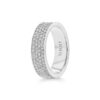 4-row Pavé Diamond Platinum Flat Eternity Ring