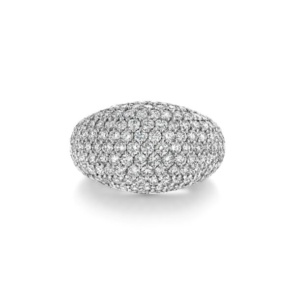 Domed Pavé Diamond Rings