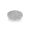 Domed Pavé Diamond 18k White Gold Ring