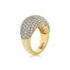 Domed Pave Diamond 18k Yellow Gold Ring