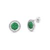 One for Two White Gold Earrings with Diamonds, Sapphires and Emeralds