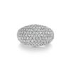 Domed Pavé Diamond Platinum Ring