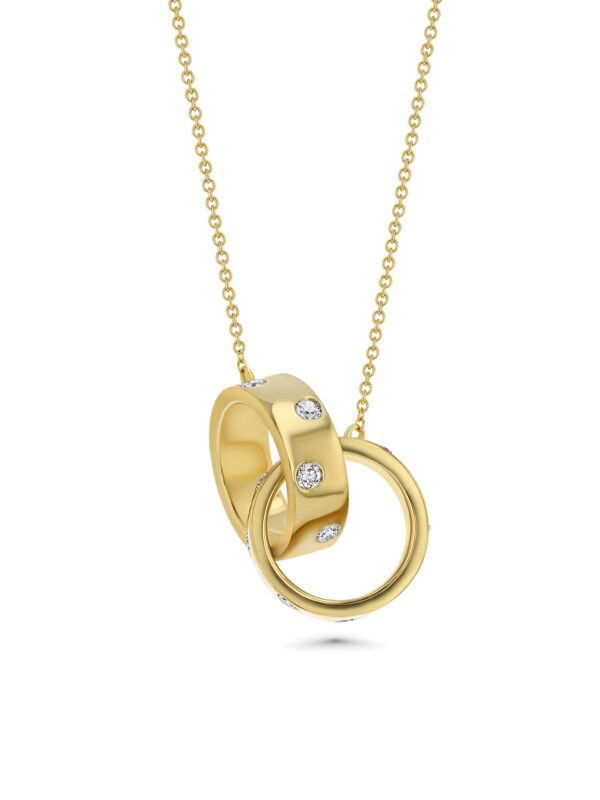 18k Yellow Gold Necklace with Diamonds