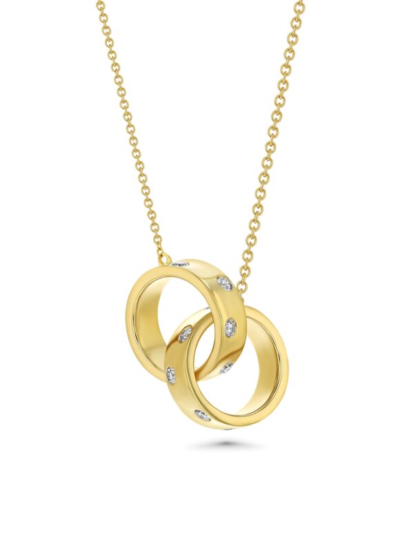 18k Yellow Gold Necklace with Diamonds 2