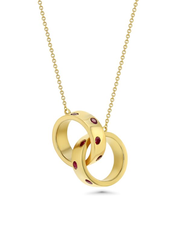 18k Yellow Gold Necklace with Rubies 2