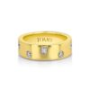 18k Yellow Gold Ring with Diamonds