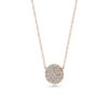 Round Domed Pavé Diamond 18k Gold Necklace