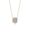 Square Cushion Domed Pavé Diamond 18k Gold Necklaces