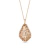 18k Rose Gold Necklace with Kite-Shaped Morganite and Diamonds