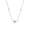 18k White Gold Necklace with Marquise and Round Diamonds