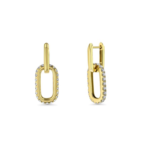 18k Yellow Gold Link Earrings