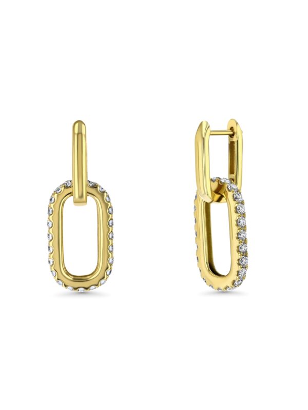 18k Yellow Gold Link Earrings