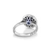 GIA Certified Blue Sapphire Platinum Ring with Diamonds