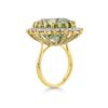 Green Beryl 18k Yellow Gold Ring with Diamonds