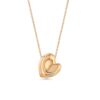 Henri Matisse Inspired Heart Necklace in 18k Rose Gold with Diamonds