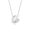 Henri Matisse Inspired Heart Necklace in 18k White Gold with Diamonds