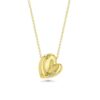 Henri Matisse Inspired Heart Necklace in 18k Yellow Gold with Diamonds