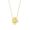 Henri Matisse Inspired Heart Necklace in 18k Yellow Gold with Diamonds