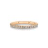 Single Row U-Pave 18k Rose Gold Ring with 1.5mm Diamonds