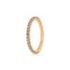 Single Row U-Pave 18k Rose Gold Ring with 1.5mm Diamonds