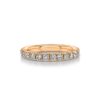 Single Row U-Pave 18k Rose Gold Ring with 2.3mm Diamonds