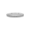 Single Row U-Pave 18k White Gold Ring with 1.2mm Diamonds