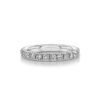 Single Row U-Pave 18k White Gold Ring with 2.3mm Diamonds