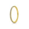 Single Row U-Pave 18k Yellow Gold Ring with 1.2mm Diamonds