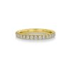 Single Row U-Pave 18k Yellow Gold Ring with 2.0mm Diamonds