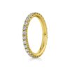 Single Row U-Pave 18k Yellow Gold Ring with 2.0mm Diamonds