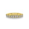 Single Row U-Pave 18k Yellow Gold Ring with 2.3mm Diamonds