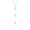 18k Gold Three Pearl Drop Necklace