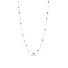 Blue Sapphire 18k White Gold 34" Station Necklace