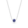 Blue Sapphire Wire Wrap Platinum Necklace