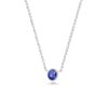 Blue Sapphire Wire Wrap Platinum Necklace