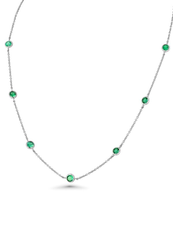 Emerald 18k White Gold 16 Necklace 1