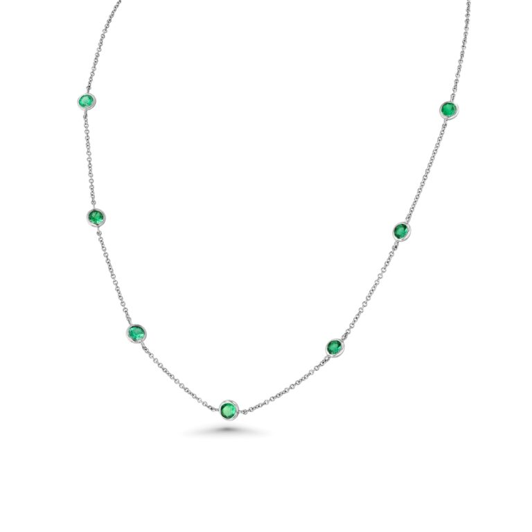 Emerald 18k White Gold 16 Necklace 1