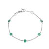 Emerald 18k White Gold Station Bracelet