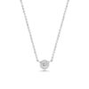 GIA-Certified Diamond 18K White Gold Wire Wrap Necklace