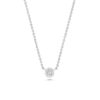 GIA-Certified Diamond 18K White Gold Wire Wrap Necklace