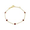 Ruby 18k Yellow Gold Station Bracelet