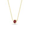 Ruby Wire Wrap 18k Yellow Gold Necklace