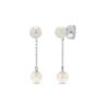 Two Pearl Drop Earrings 18k Gold